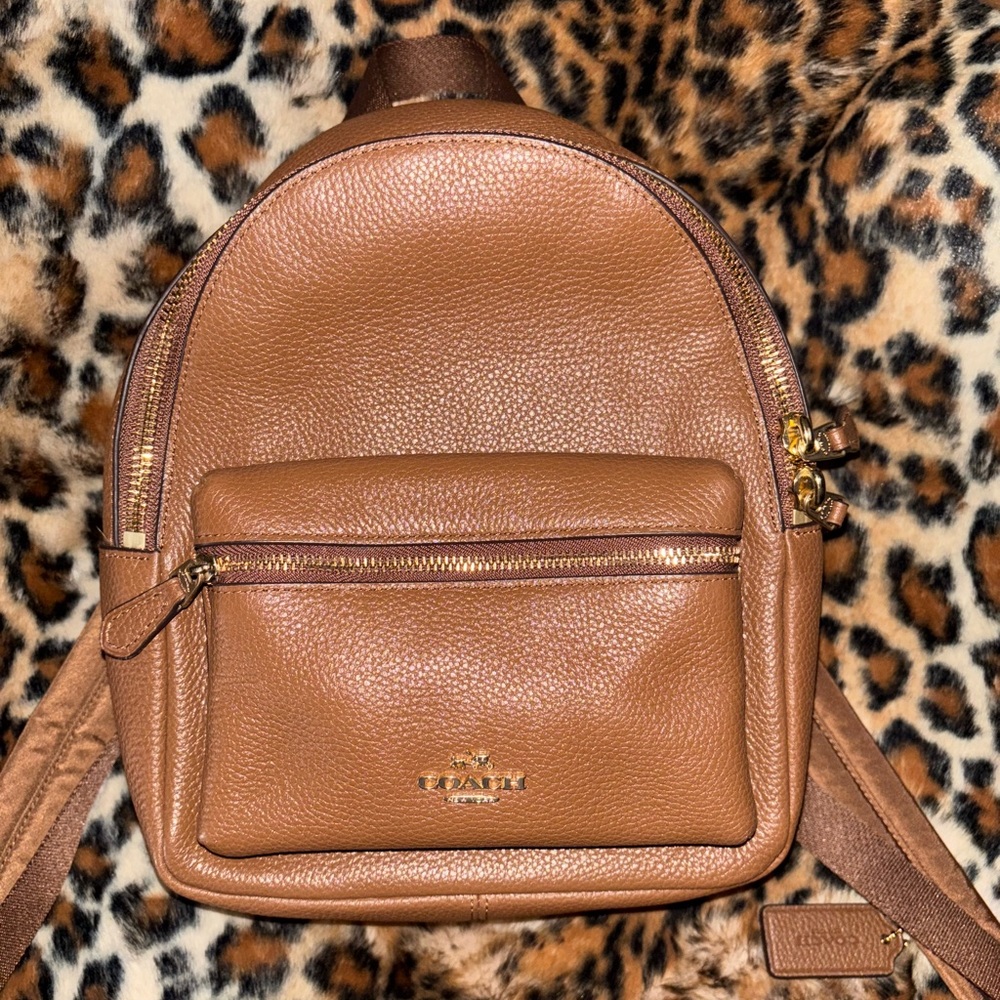 Coach Mini Charlie Backpack in Pebble Leather